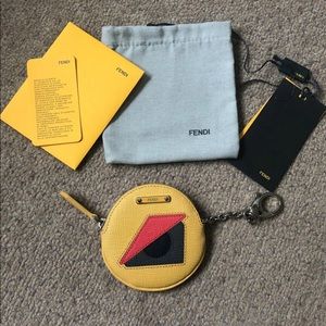 Fendi monster round coin purse